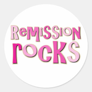 Breast Cancer Remission Rocks Classic Round Sticker