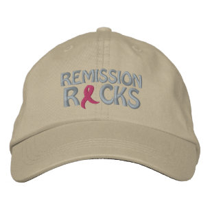 Breast Cancer Remission Rocks Embroidered Cap