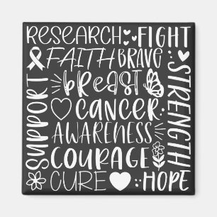 Breast Cancer Research and Fight in White Magnet