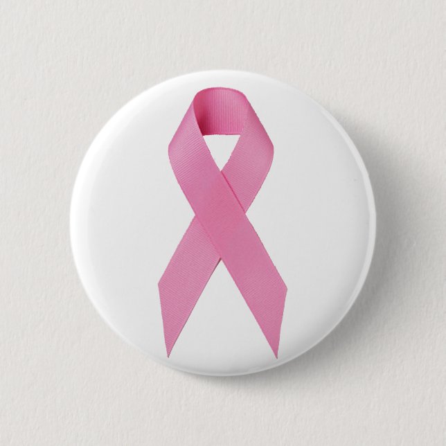 Breast Cancer Ribbon 6 Cm Round Badge (Front)