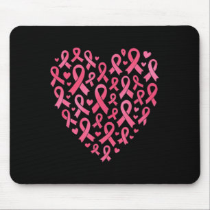 Breast Cancer Ribbon Awareness Inspirational Mouse Mat
