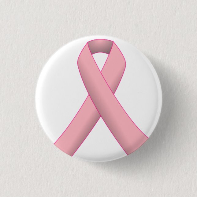 Breast Cancer Ribbon Button (Front)