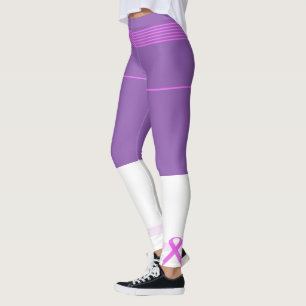Breast Cancer Ribbon Leggings