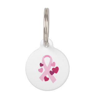 Breast Cancer Ribbon Pet Tag