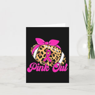 Breast Cancer Ribbon Pink Out Footll Pink Ribbon L Card