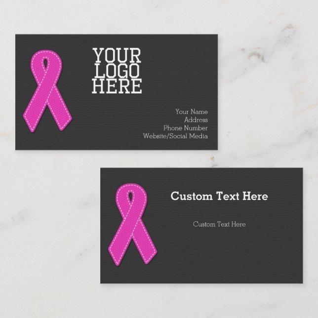 Breast Cancer Ribbon Standard Business Card (Front/Back)