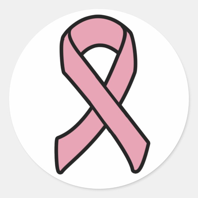 Breast Cancer Ribbon Sticker - Customised (Front)