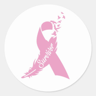 Breast Cancer Ribbon Survivor Stickers