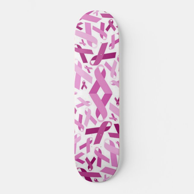Breast Cancer Ribbons skateboard (Front)
