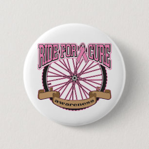 Breast Cancer Ride For Cure 6 Cm Round Badge