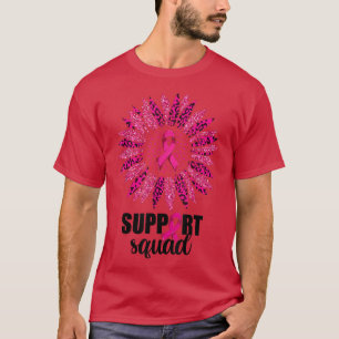 Breast Cancer s For Women, Support Squad Sunflower T-Shirt