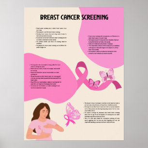 Breast cancer screening medical poster