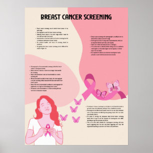Breast cancer screening medical poster