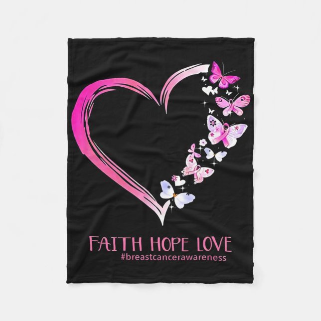 Breast Cancer Shirt1  Fleece Blanket (Front)
