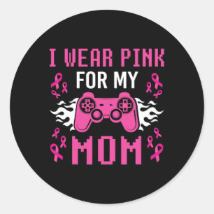 Breast Cancer Shirts For Boys Kids I Wear Pink For Classic Round Sticker