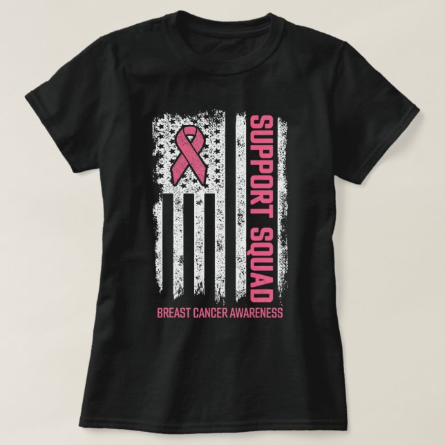 Breast Cancer Shirts Support Squad Breast Cancer A (Design Front)