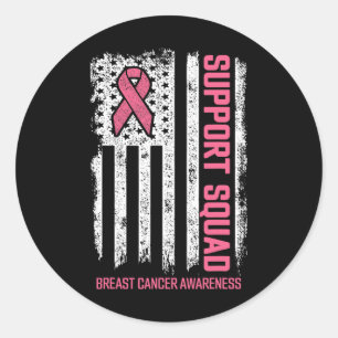 Breast Cancer Shirts Support Squad Breast Cancer A Classic Round Sticker