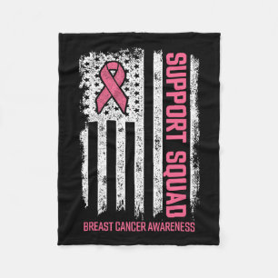 Breast Cancer Shirts Support Squad Breast Cancer A Fleece Blanket