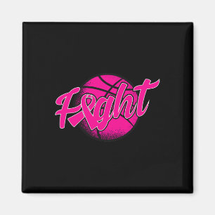 Breast Cancer Sketll Players Pink Ribbon Awareness Magnet