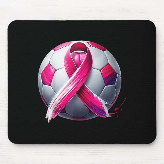 Breast Cancer Soccer Ball Nk Ribbon Kick For A  Mouse Mat (Front)