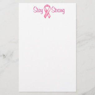 Breast Cancer Stay Strong Ribbon Stationery