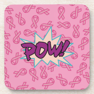 Breast Cancer Super Hero Coaster