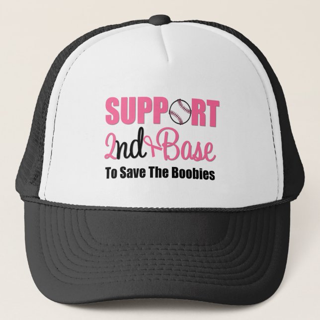 Breast Cancer Support 2nd Base Trucker Hat (Front)