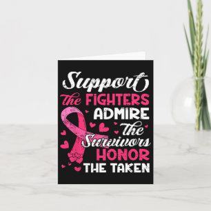 Breast Cancer Support Admire Honour Breast Cancer  Card