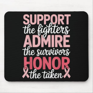 Breast Cancer Support Admire Honour Breast Cancer Mouse Mat