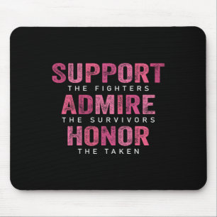 Breast Cancer Support Admire Honour Breast Cancer Mouse Mat