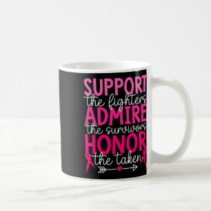 Breast Cancer Support Admire Honour Breastcancer A Coffee Mug