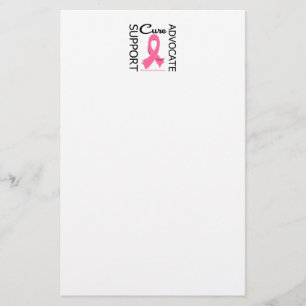 Breast Cancer Support Advocate Cure Stationery