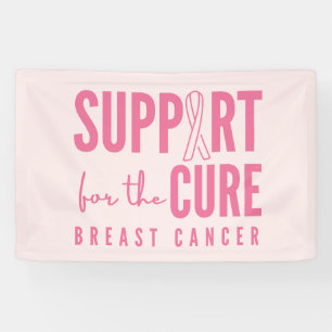 breast cancer support cure pink Banner Large Sign 