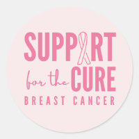 breast cancer support cure pink Stickers Labels