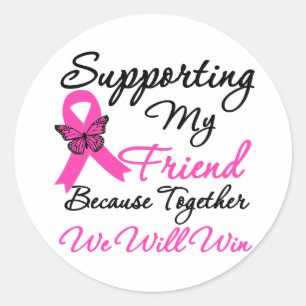 Breast Cancer Support (Friend) Classic Round Sticker