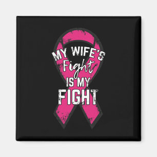 Breast Cancer Support Gift Awareness Husband Wife  Magnet