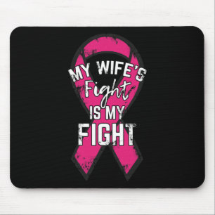 Breast Cancer Support Gift Awareness Husband Wife Mouse Mat
