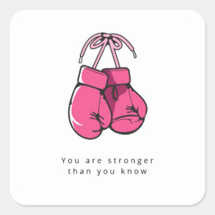Breast Cancer Support Gifts Cancer Women Get Well  Square Sticker