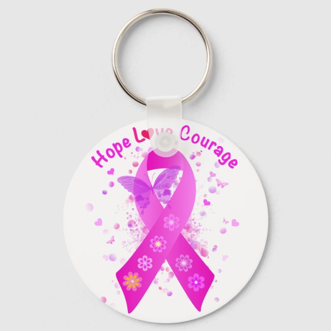 Breast Cancer Support Key Ring (Front)