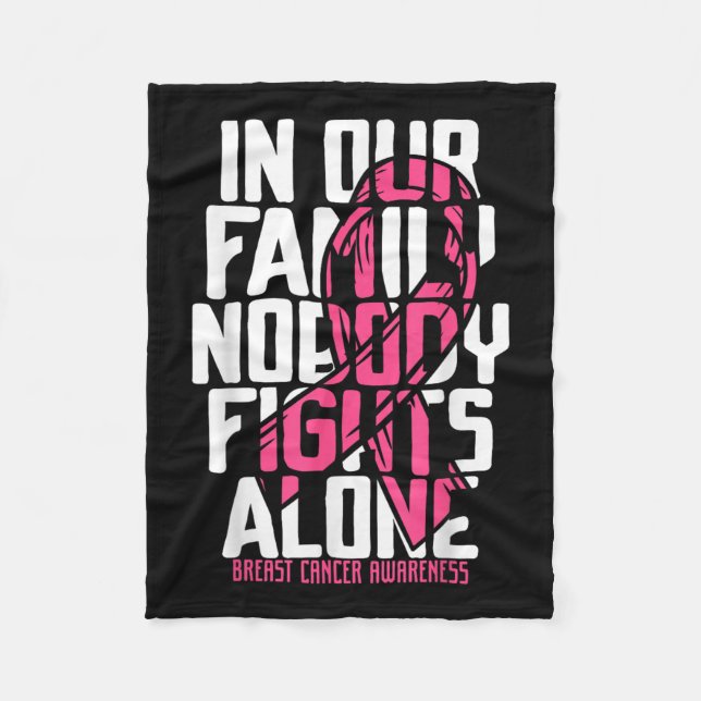 Breast Cancer Support Pink Breast Cancer Awareness Fleece Blanket (Front)