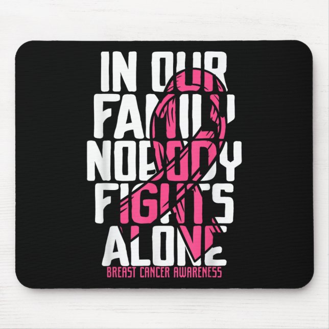 Breast Cancer Support Pink Breast Cancer Awareness Mouse Mat (Front)