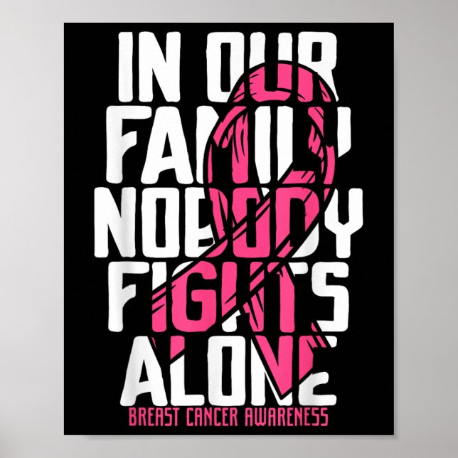 Breast Cancer Support Pink Breast Cancer Awareness Poster (Front)