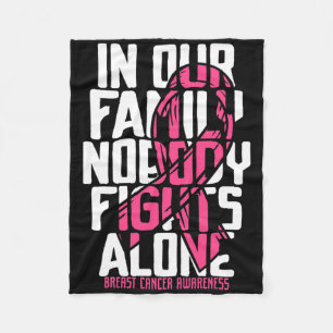 Breast Cancer Support Pink Family Breast Cancer Aw Fleece Blanket