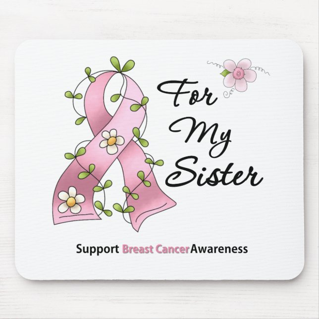 Breast Cancer Support Sister Mouse Mat (Front)