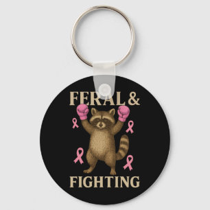 Breast Cancer Support Squad Feral And Fighter Funn Key Ring