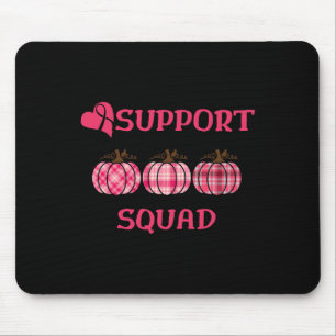 Breast Cancer Support Squad - Pink Plaid Pumpkins Mouse Mat