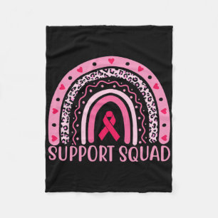 Breast Cancer Support Squad Warrior Breast Cancer Fleece Blanket