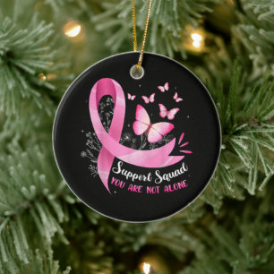 Breast Cancer Support Squad You Are Not Alone Ceramic Tree Decoration