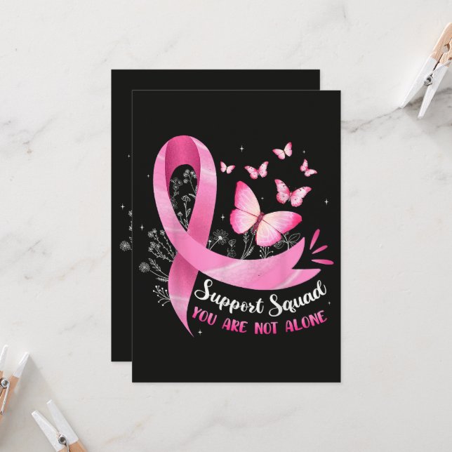 Breast Cancer Support Squad You Are Not Alone Invitation (Front/Back In Situ)