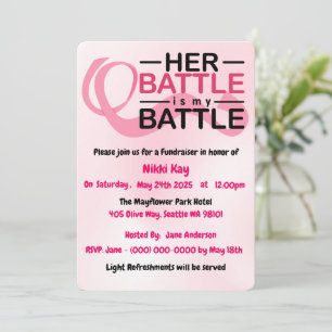 Breast Cancer Support Team Pink Ribbon Personalise Holiday Card